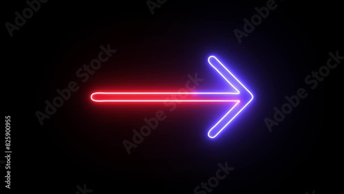 Video footage of glowing right neon Green arrows. Looped Neon Lines abstract VJ background. Futuristic laser background. Seamless loop. Arrows flashing on and off in sequence. Matrix beam fashion show photo