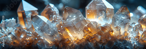 The Significance of Petalite as a Lithium,
Crystal Growth Intricate crystals forming on a metallic surface A dimly lit cavern Mystical and mysterious ambiance
 photo