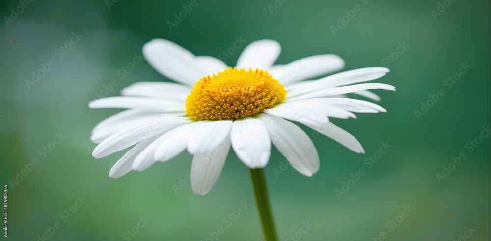 Close-up of a White Daisy Flower with Yellow Center on a Blurred Bokeh Background - Generative AI Close-up of a White Daisy Flower with Yellow Center on a Blurred Bokeh Background - Generative AI