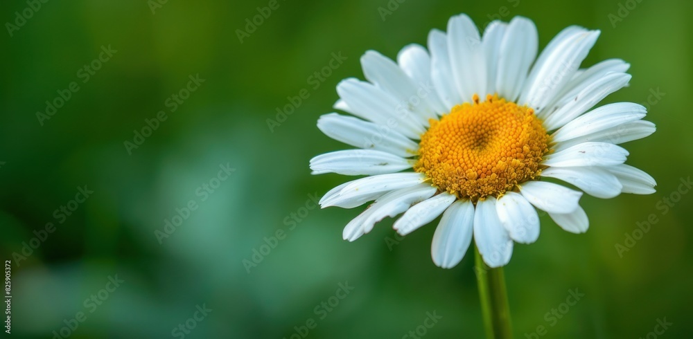 Close-up of a White Daisy Flower with Yellow Center on a Blurred Bokeh Background - Generative AI Close-up of a White Daisy Flower with Yellow Center on a Blurred Bokeh Background - Generative AI