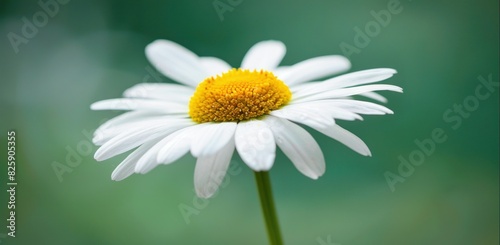 Close-up of a White Daisy Flower with Yellow Center on a Blurred Bokeh Background - Generative AI