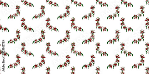 Expandable Pattern of Flowers and Leaves Decoration