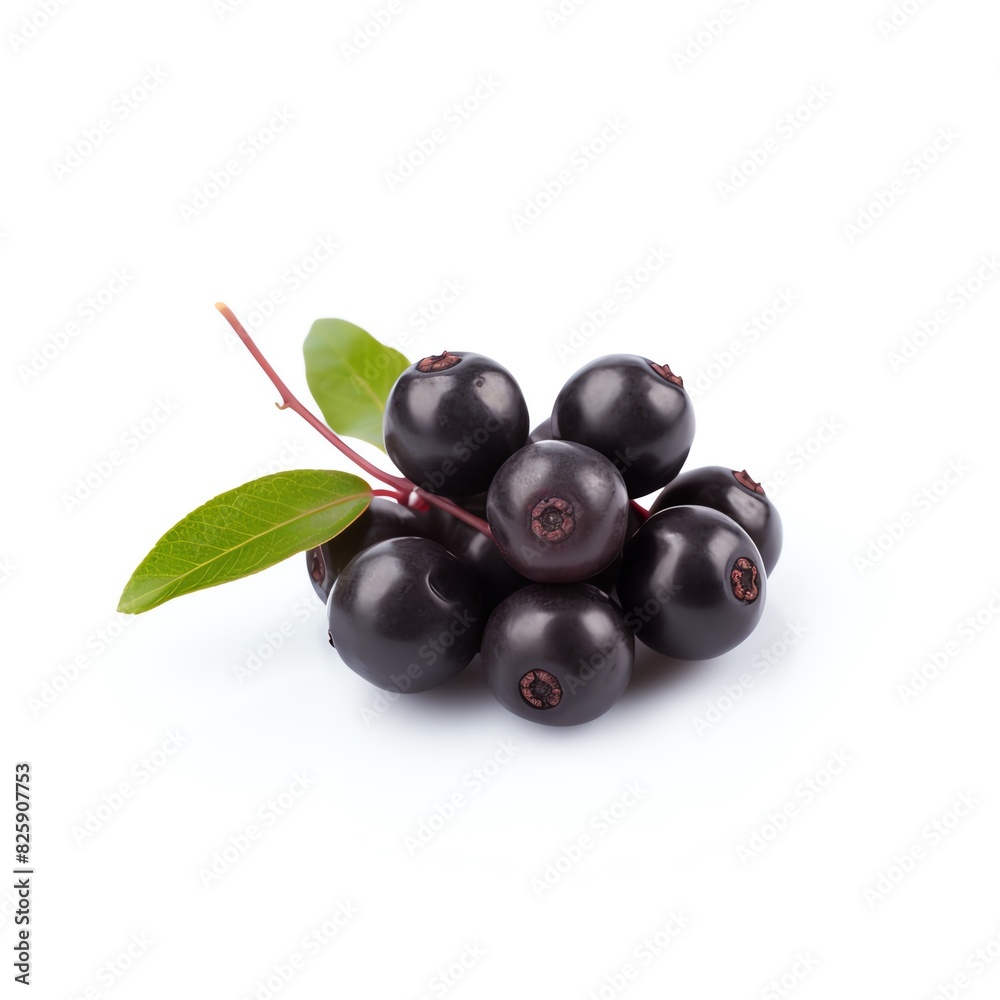Fresh acai berries isolated on a white background. Perfect for health food, nutrition, organic produce, and natural diet concepts. Fresh acai berries isolated on a white background. Perfect for health food, nutrition, organic produce, and natural diet concepts.
