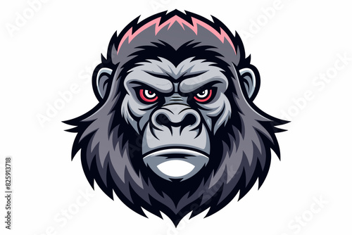  A gorilla head vector artwork illustration 