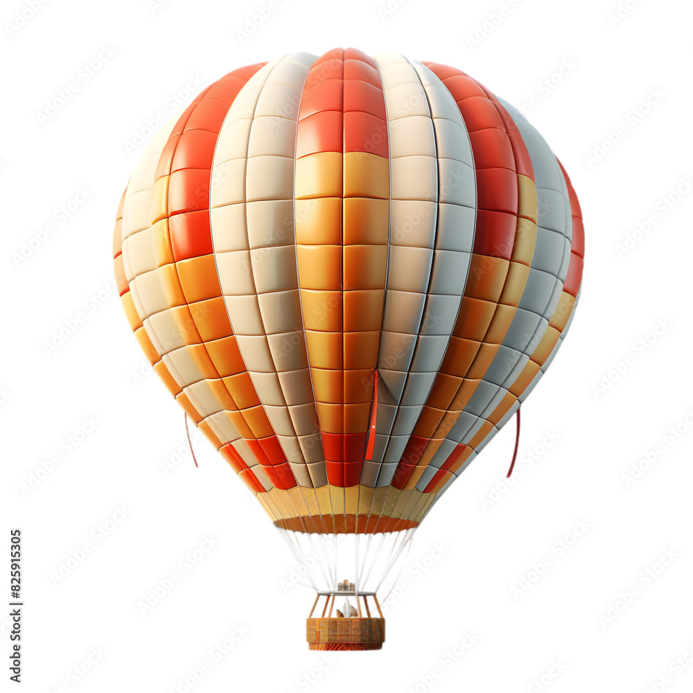 Fototapeta premium Hot ballon air isolated on transparent background.