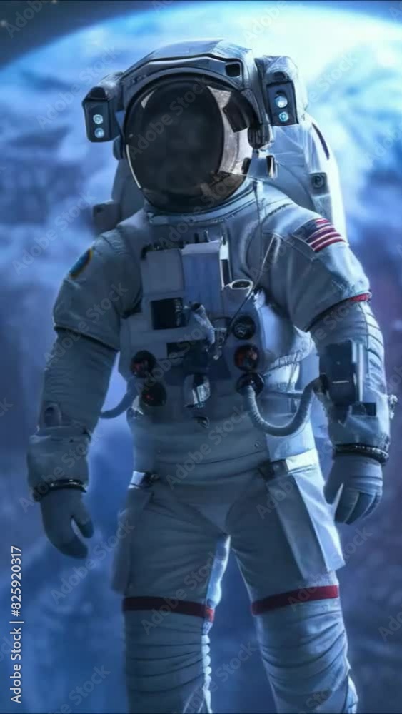 astronaut floating in outer space nebula galaxy stars background animation -- 4k 9x16 vertical new stock videofootage animation astronaut floating in outer space nebula galaxy stars background animation -- 4k 9x16 vertical new stock videofootage animation