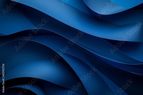 Minimalistic blue curves on a deep blue background, perfect for a sleek design