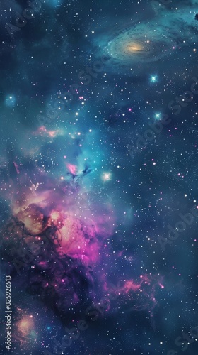 A mesmerizing galaxy background filled with countless stars  creating a breathtaking cosmic view