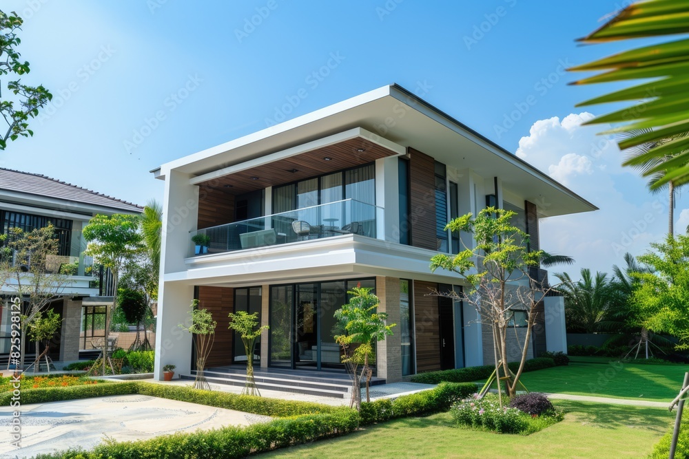 green modern luxury ecology house