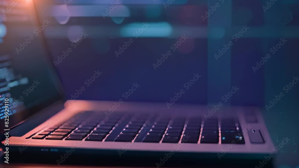 A cyber resilience specialist is typing on a laptop computer keyboard, A cyber resilience specialist developing strategies to recover from cyber attacks A cyber resilience specialist is typing on a laptop computer keyboard, A cyber resilience specialist developing strategies to recover from cyber attacks