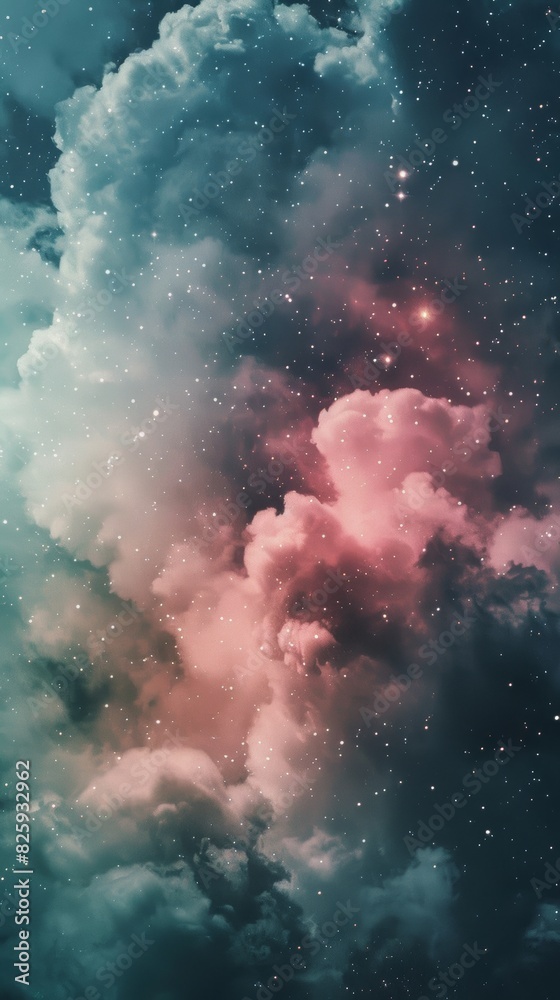 Fototapeta premium A mesmerizing galaxy background filled with countless stars, creating a breathtaking cosmic view