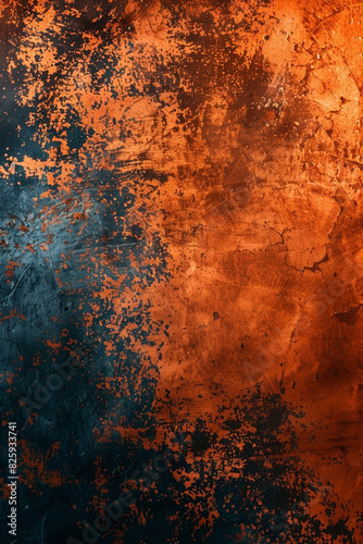 Dirty orange background with blue spot