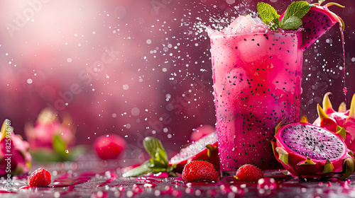 refreshing dragon fruit cocktail 