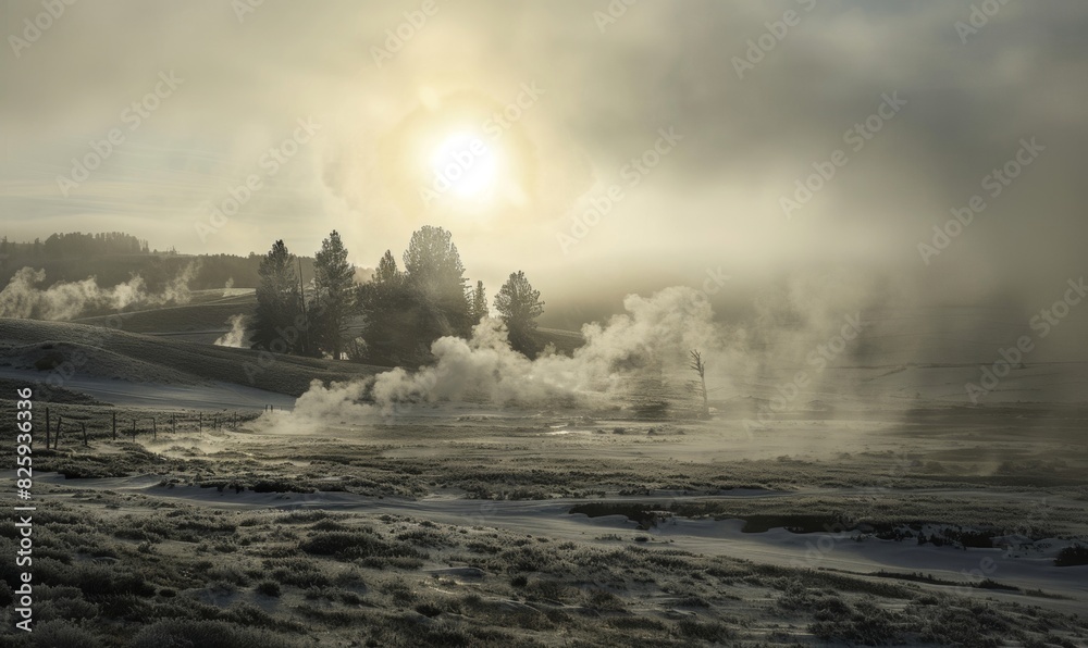 Mystical Landscape Enveloped in Morning Steam
Mystical Landscape Enveloped in Morning Steam