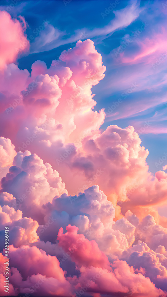 Generate pink clouds like cotton candy in the sky Generate pink clouds like cotton candy in the sky