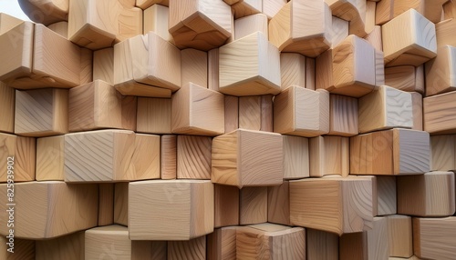 Wooden Squares Wallpaper  Textured Wall Paneling in 3D 
