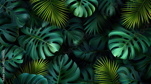 Tropical leaf Wallpaper  Luxury nature leaves pattern