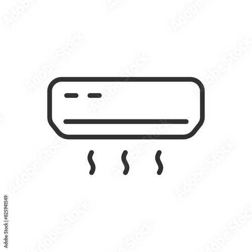 Air conditioner, linear icon. Line with editable stroke