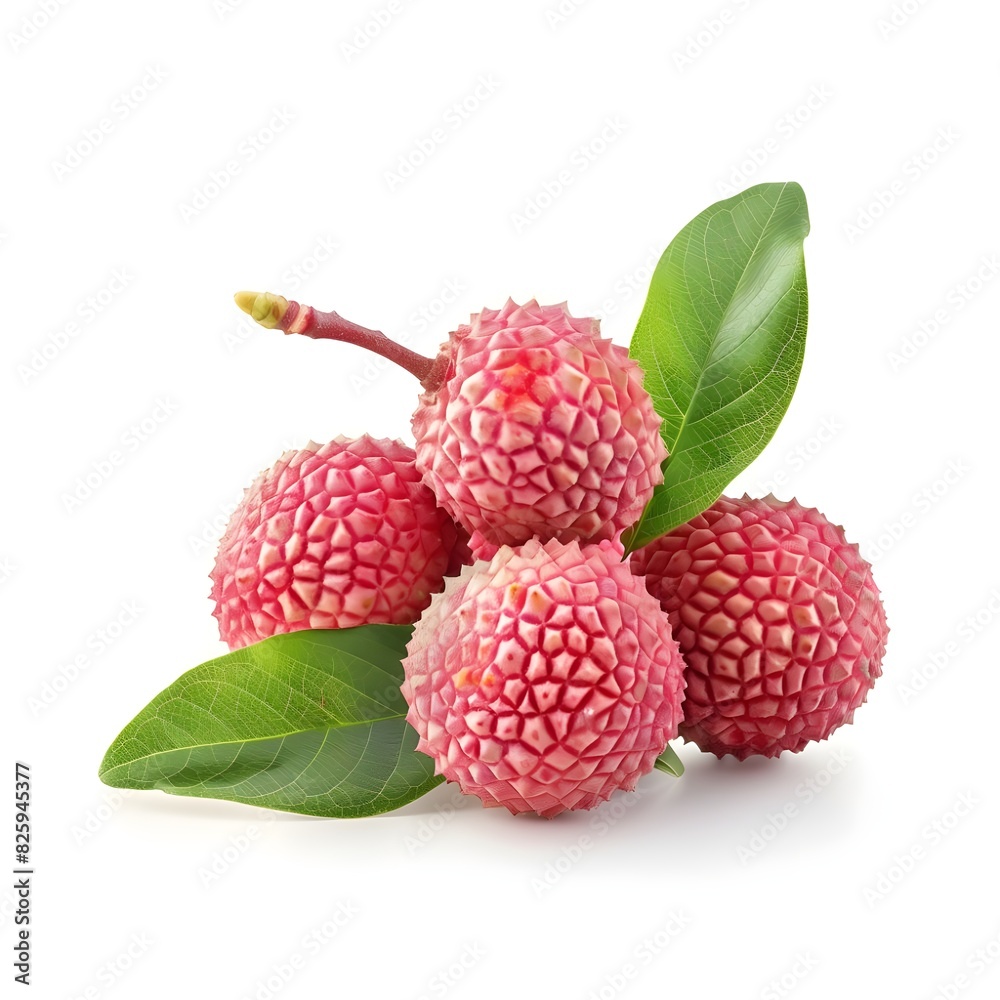 lychee on white background lychee on white background