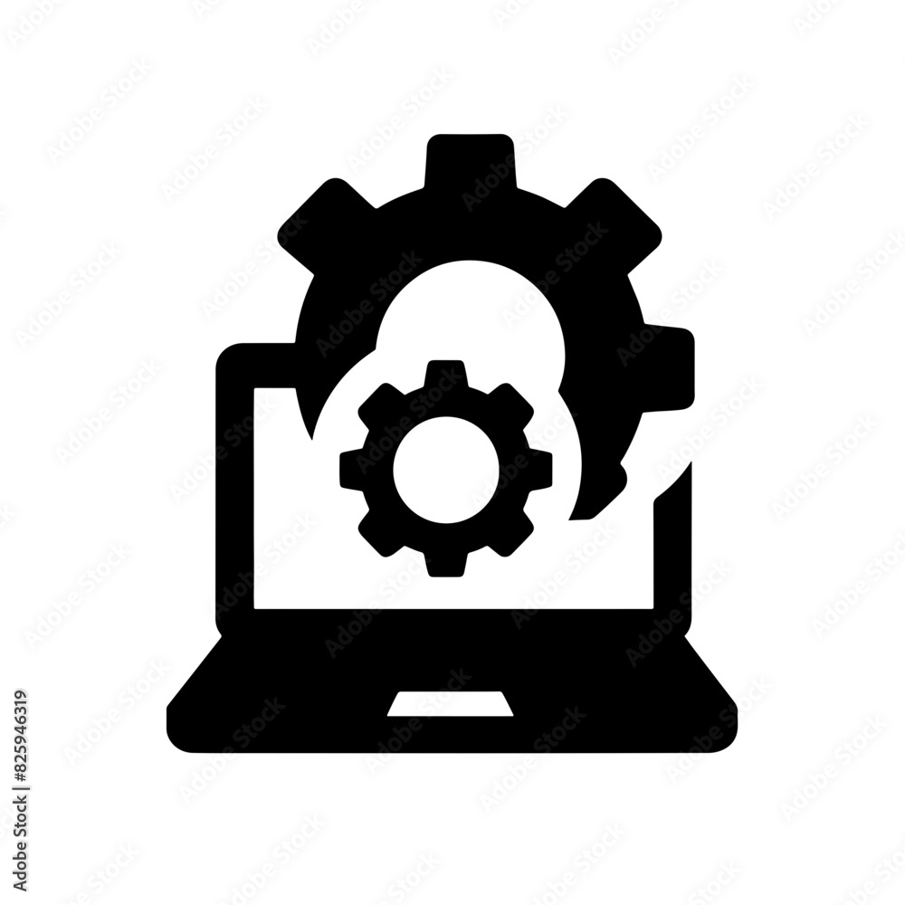maintenance icon laptop vector SVG