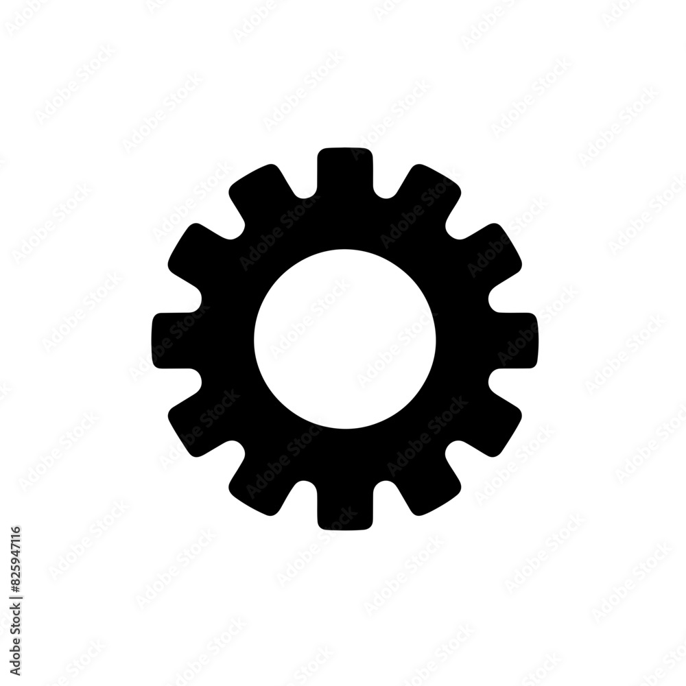 silhouette icon Gear vector SVG silhouette icon Gear vector SVG
