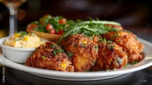 Buttermilk Fried Chicken and Cornbread A Southern Comfort Food Experience photo