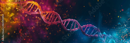 abstract colorful DNA background
