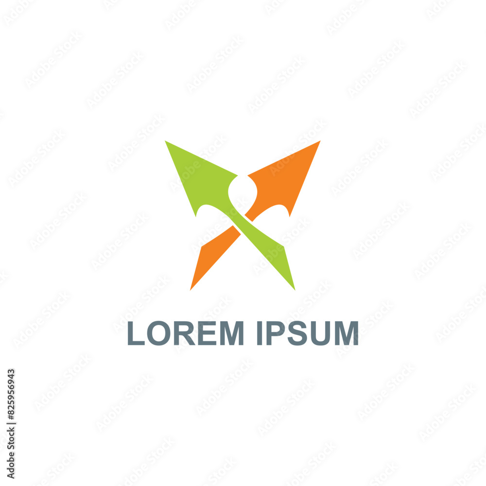 Letter X logo with arrow logo Letter X logo with arrow logo