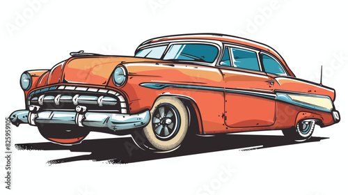 Retro Classic Car Clipart EPS vector style vector des