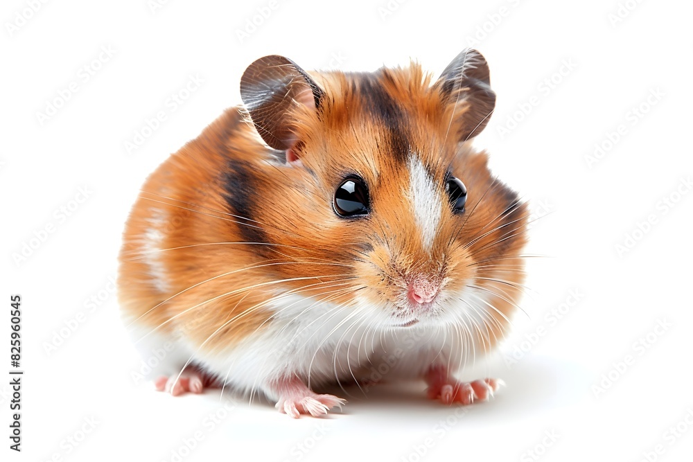 Captivating Closeup of Charming Hamster on Plain Background