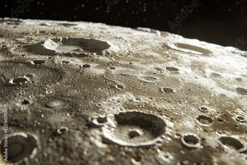 A close up of a moon with many craters photo