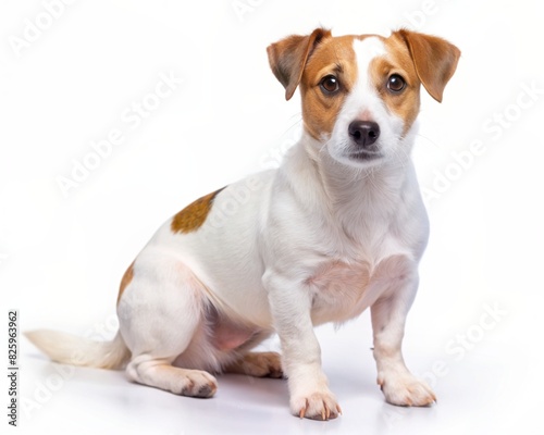 small dog Jack Russell terrier isolated on the white background generative ai