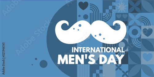 International Men's Day - banner, card vector illustration