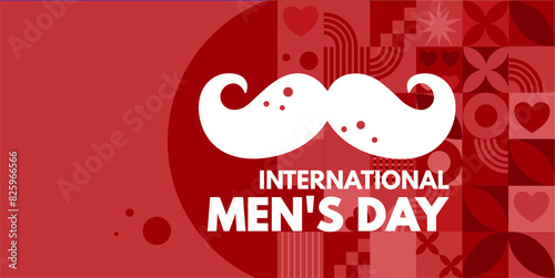 International Men's Day - banner, card vector illustration