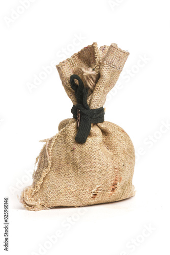 Sack bag isolated on the white background.