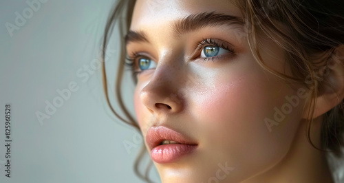 close up portrait of a woman model
