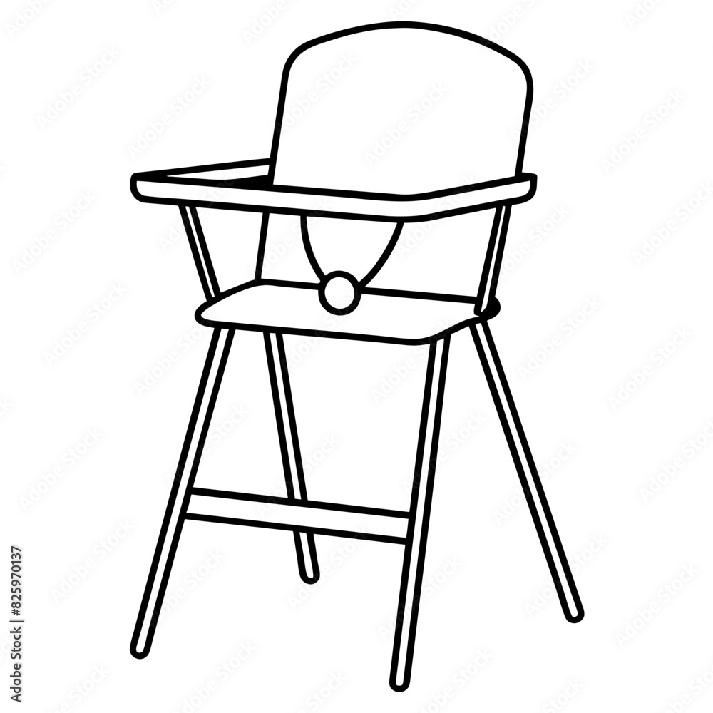 transparent vector image of a high chair transparent vector image of a high chair