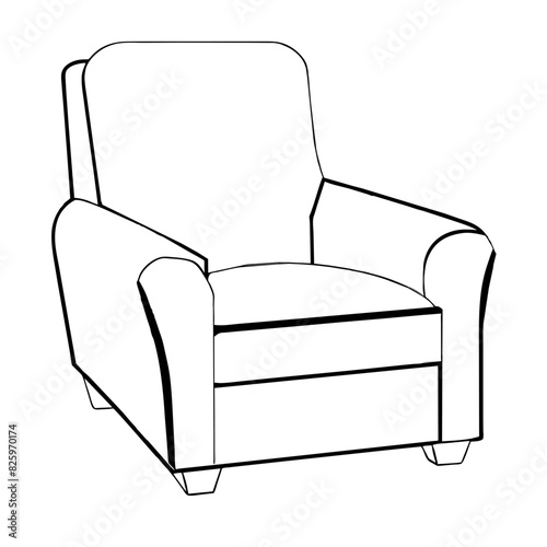 transparent vector image of an armchair