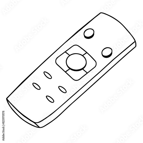 vector image of a remote control with buttons