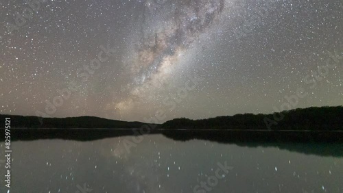 Fraser Island Lake Boorangoora Stars Timelapse photo