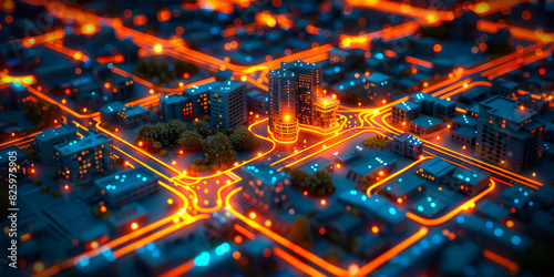 Illuminated Digital Network in Suburban Community: DX, IoT and Smart Homes Connecting in Nighttime City