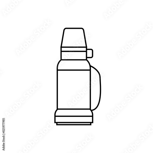 Thermos icon vector. Thermal mug illustration sign. Hot drink symbol or logo.