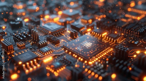 Visuals of semiconductors being used in cuttingedge technologies like AI, IoT devices, autonomous vehicles, and 5G networks