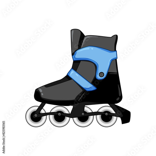 put inline skates cartoon. rink fast, fitness pair, leg skating put inline skates sign. isolated symbol vector illustration