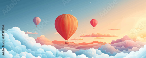 Aerostat. vector simple illustration