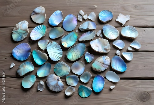 Plain blank delicate translucent abalone shell fra photo