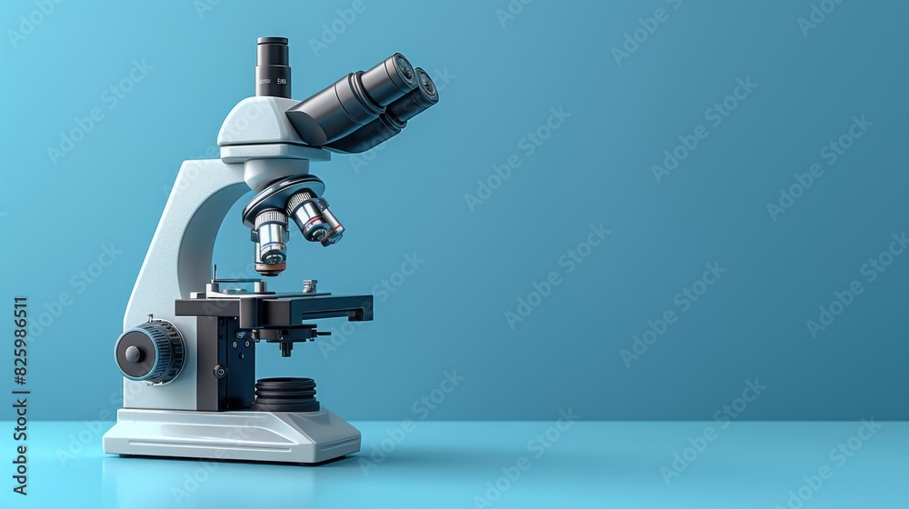 Realistic Microscope, pharmaceutical, Science and Education Concept Realistic Microscope, pharmaceutical, Science and Education Concept