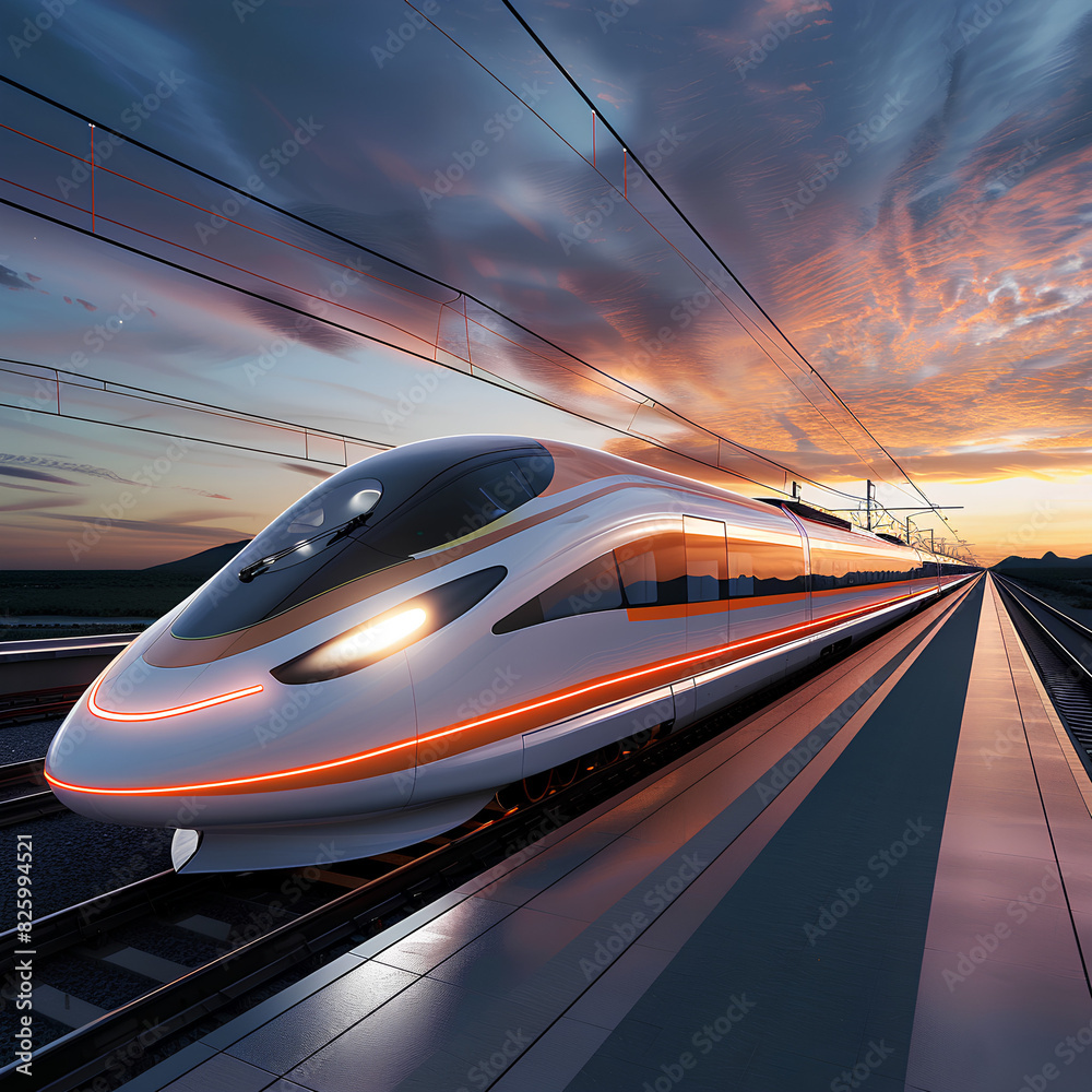 high-speed train with optical network technology
