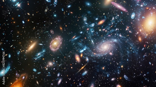 Fototapeta Naklejka Na Ścianę i Meble -  A deep space observatory capturing distant galaxies and cosmic phenomena