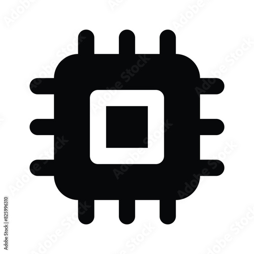 Download this icon of ai processor, microprocessor vector